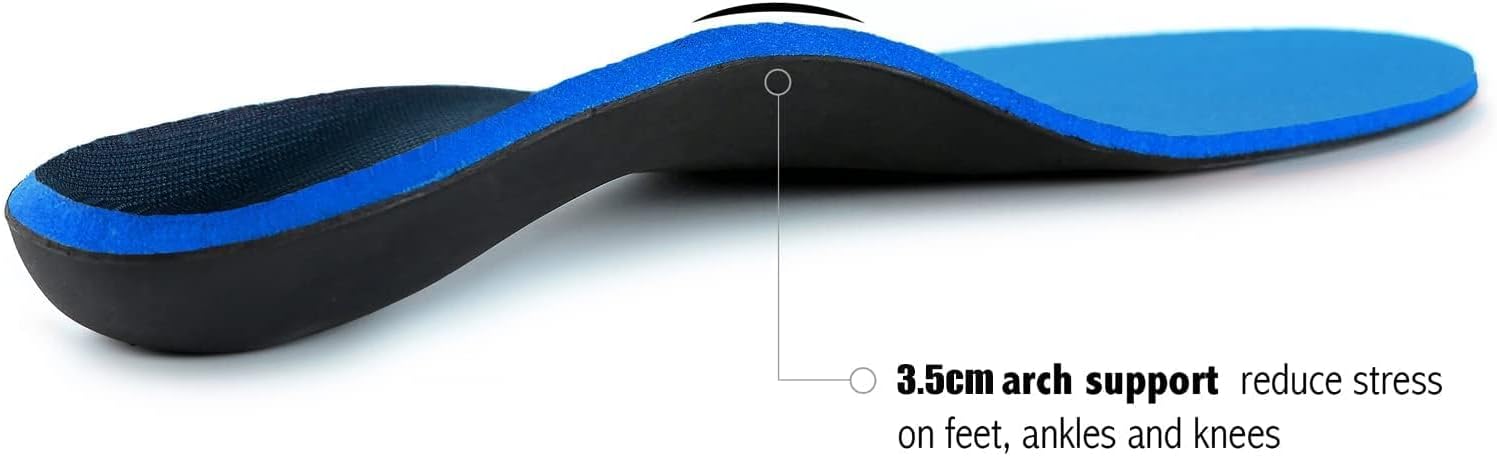 WalkHero Plantar Fasciitis Relief, Arch Support Insoles for Men Women | Shoe Inserts for Flat Feet, Orthotics Insoles All-Day Energy and Comfort with Every Step (Mens 12-12 1/2 | Womens 14-14 1/2)