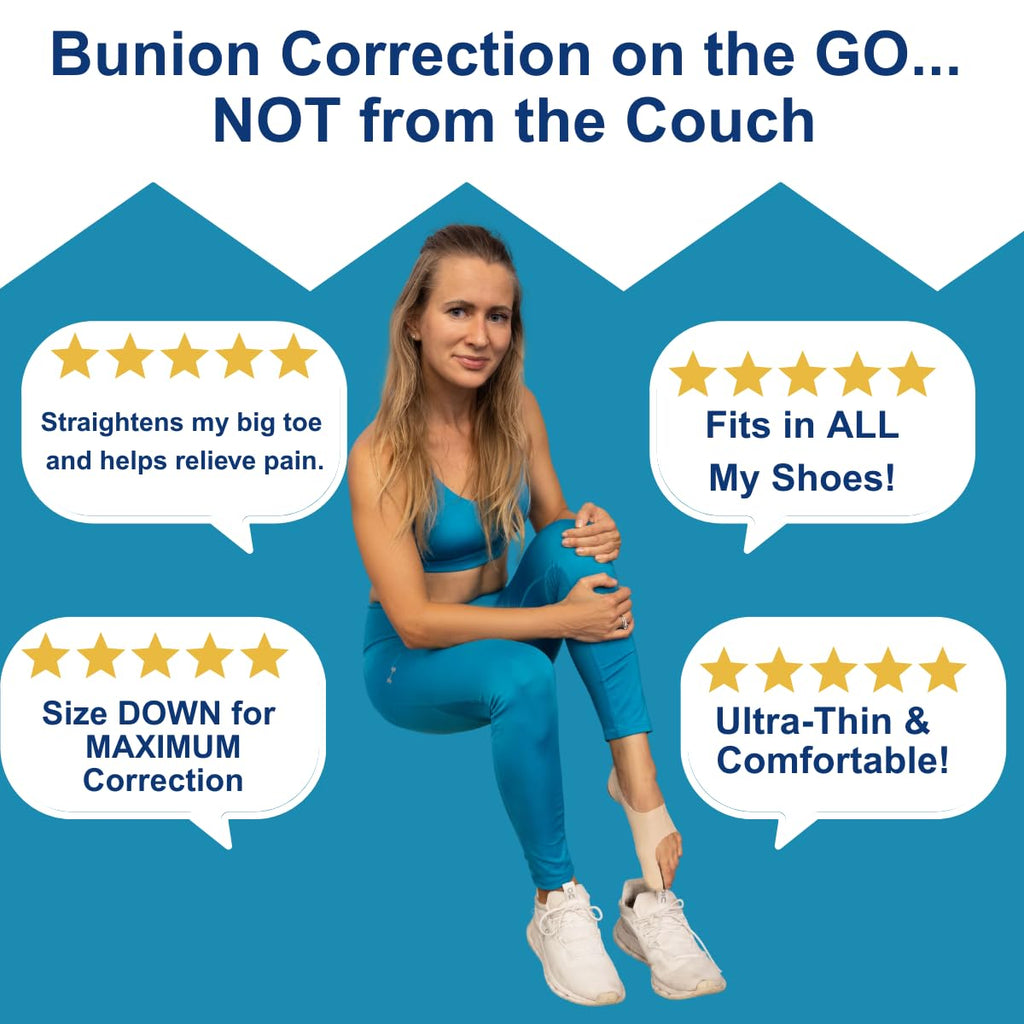 Bunion Corrector for Women and Men, Big Toe Straightener. XSmall-Left | Ultra Thin Bunion Sleeve Sock, Hallux Valgus Relief and Toe Alignment, Fits Inside All Shoes for Day and Night Wear