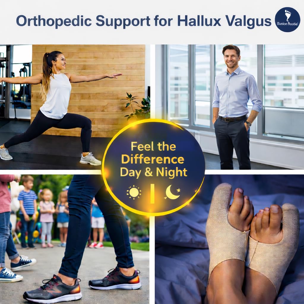 Bunion Corrector for Women and Men, Big Toe Straightener. XSmall-Left | Ultra Thin Bunion Sleeve Sock, Hallux Valgus Relief and Toe Alignment, Fits Inside All Shoes for Day and Night Wear