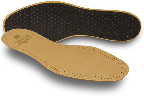Pedag Royal | Genuine Lambskin Leather Insoles | Made in Germany | Vegetable-Tanned Leather | Activated Carbon for Anti-Odor | Latex Foam Padding | Thin & Absorbent | US Women 9/ EU 39 | Tan