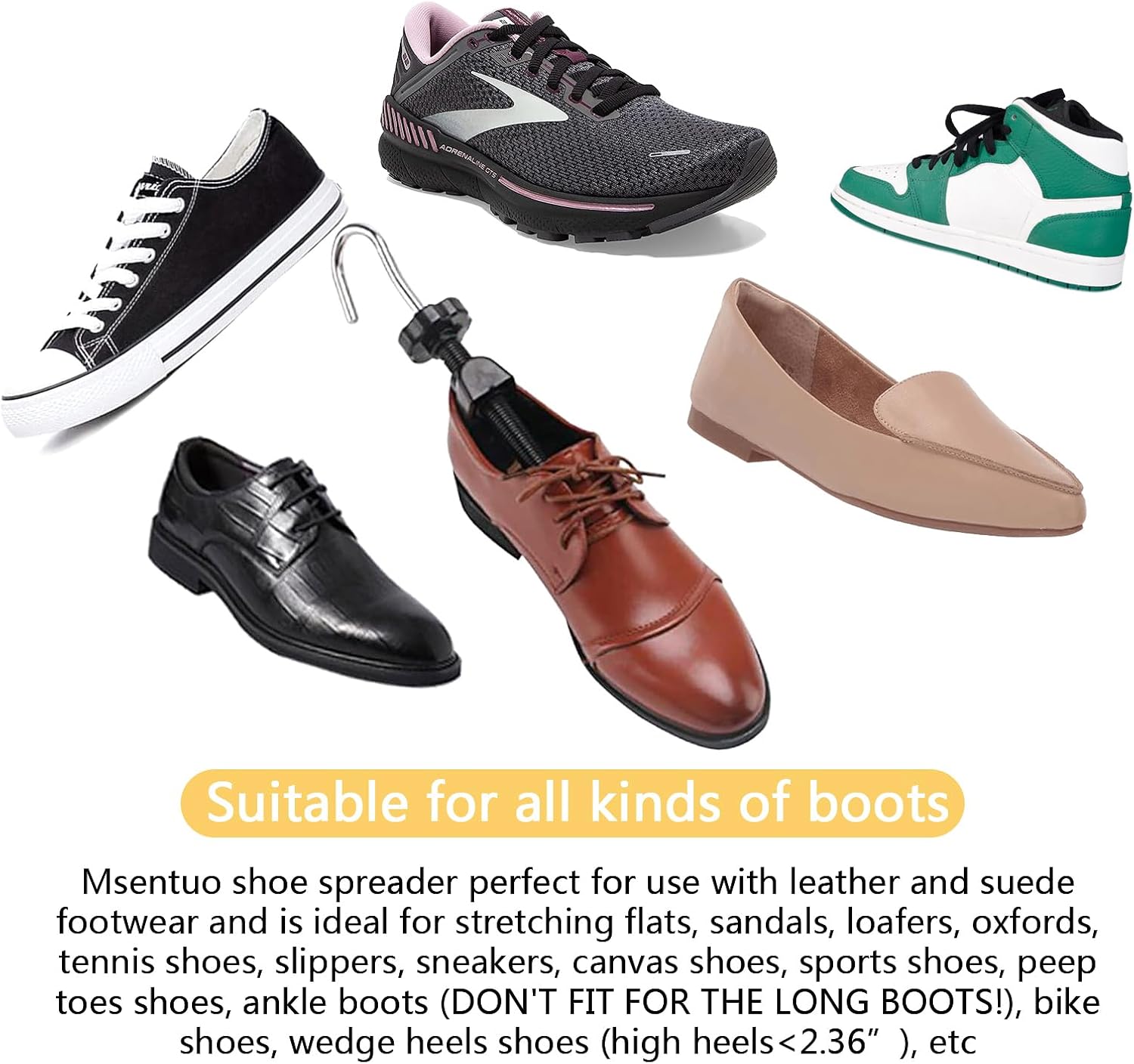 Shoe Stretcher Shoe Trees,Adjustable Length & Width for Men and Women,4-Way Adjustable Shoe Expander Widener