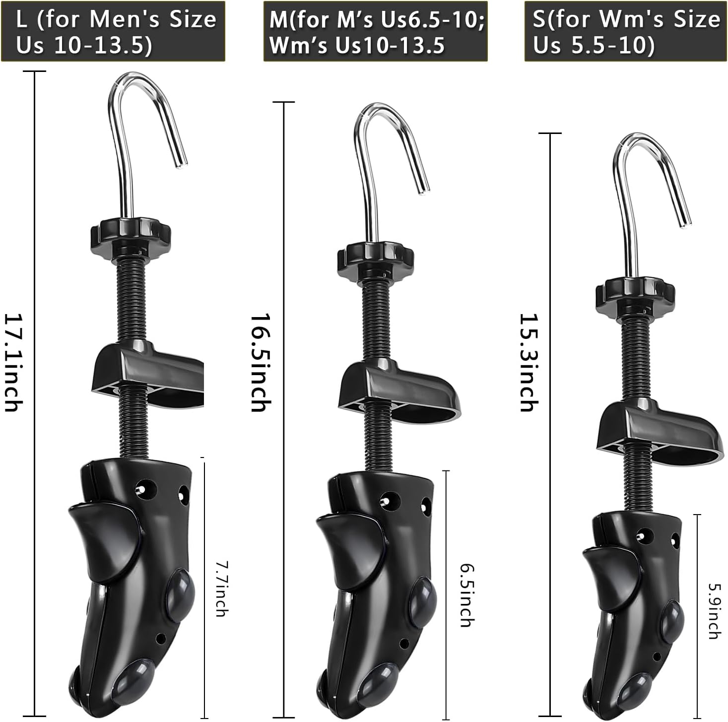 Shoe Stretcher Shoe Trees,Adjustable Length & Width for Men and Women,4-Way Adjustable Shoe Expander Widener