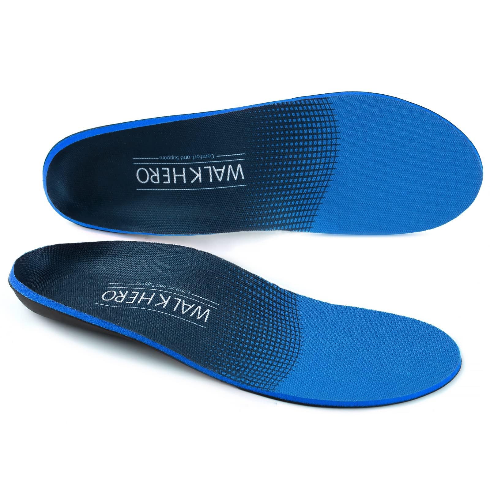 WalkHero Plantar Fasciitis Relief, Arch Support Insoles for Men Women | Shoe Inserts for Flat Feet, Orthotics Insoles All-Day Energy and Comfort with Every Step (Mens 12-12 1/2 | Womens 14-14 1/2)