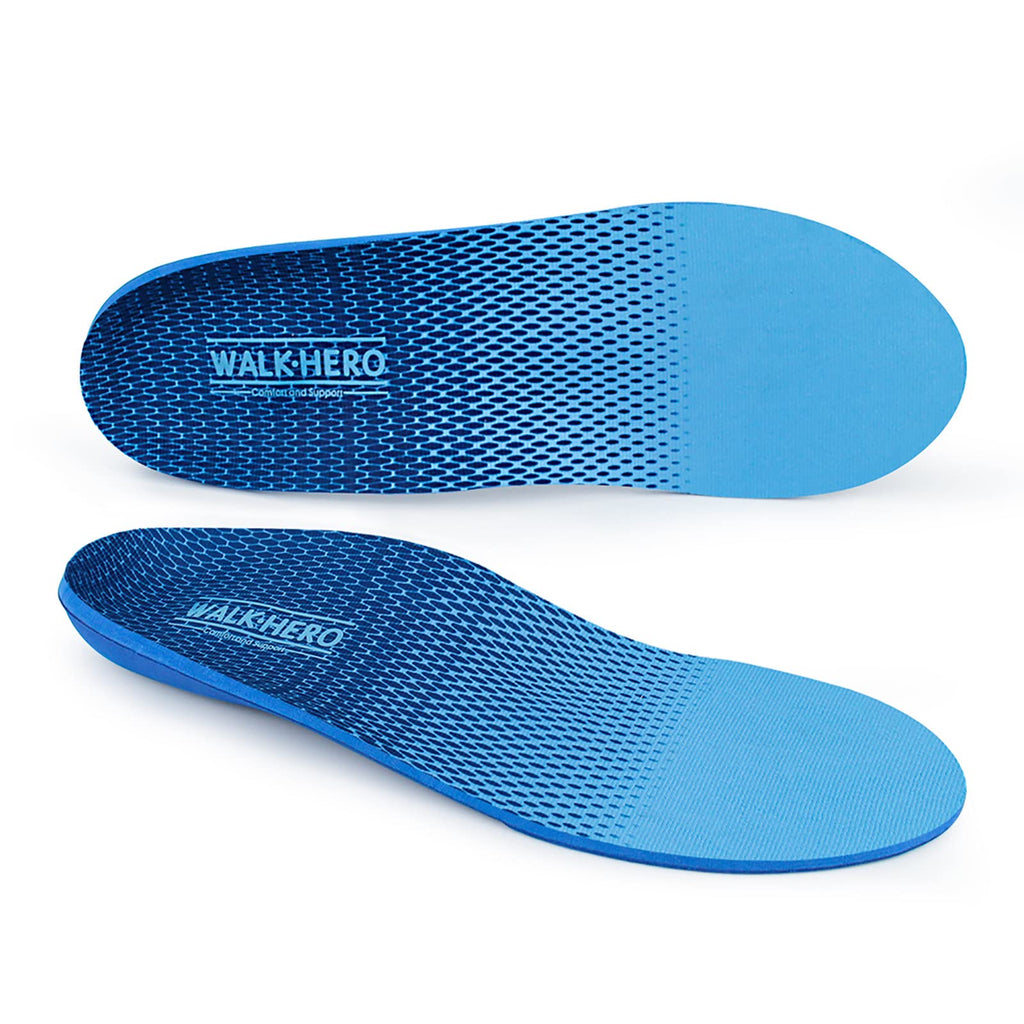 WalkHero Plantar Fasciitis Relief, Arch Support Insoles for Men Women | Shoe Inserts for Flat Feet, Orthotics Insoles All-Day Energy and Comfort with Every Step (Mens 12-12 1/2 | Womens 14-14 1/2)