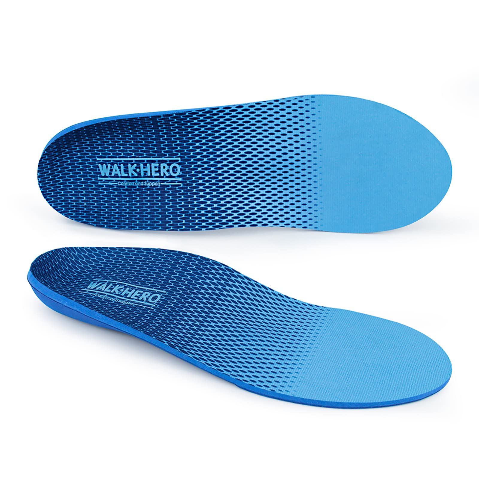 WalkHero Plantar Fasciitis Relief, Arch Support Insoles for Men Women | Shoe Inserts for Flat Feet, Orthotics Insoles All-Day Energy and Comfort with Every Step (Mens 12-12 1/2 | Womens 14-14 1/2)