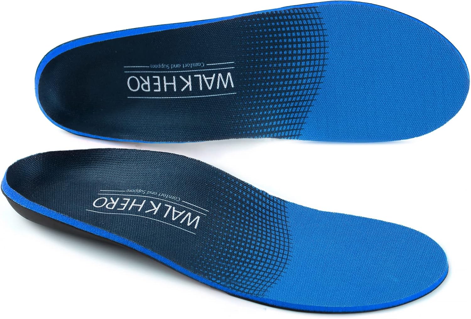 WalkHero Plantar Fasciitis Relief, Arch Support Insoles for Men Women | Shoe Inserts for Flat Feet, Orthotics Insoles All-Day Energy and Comfort with Every Step (Mens 12-12 1/2 | Womens 14-14 1/2)